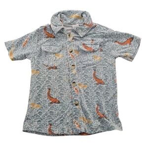 Kate Quinn Toddler Kids Koi Fish Patterned Polo Shirt Size 18-24M
